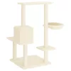  krémszínű macskabútor szizál kaparófákkal 95 cm