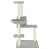  világosszürke macskabútor szizál kaparófákkal 95 cm