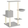  világosszürke macskabútor szizál kaparófákkal 95 cm