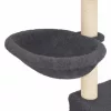  sötétszürke macskabútor szizál kaparófákkal 83 cm