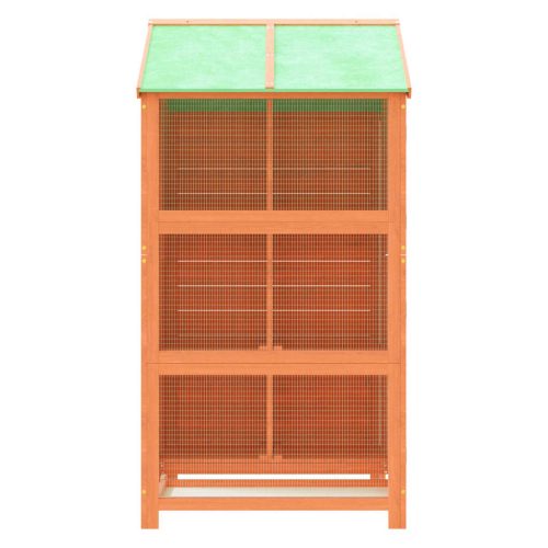  barna tömör fenyőfa madárház 97 x 81 x 152 cm