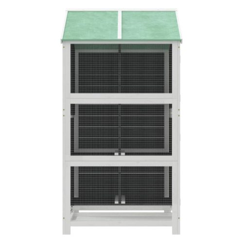  szürke tömör fenyőfa madárház 97 x 81 x 152 cm