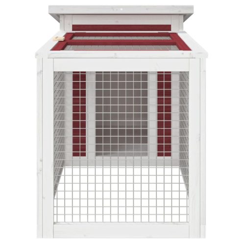  mokkabarna tömör fenyőfa nyúlketrec 100,5 x 54 x 55 cm