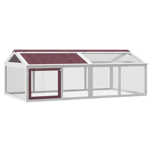  mokkabarna tömör fenyőfa futtatóketrec 200 x 112,5 x 74 cm