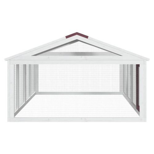  mokkabarna tömör fenyőfa futtatóketrec 200 x 112,5 x 74 cm