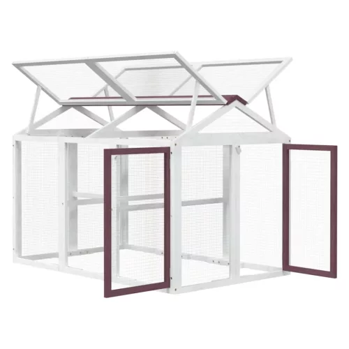  mokkabarna tömör fenyőfa futtatóketrec 141 x 94 x 104 cm