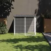  antracitszürke horganyzott acél tyúkketrec tetővel 103x98x90 cm
