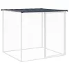  antracitszürke horganyzott acél tyúkketrec tetővel 103x98x90 cm