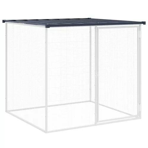  antracitszürke horganyzott acél tyúkketrec tetővel 103x98x90 cm