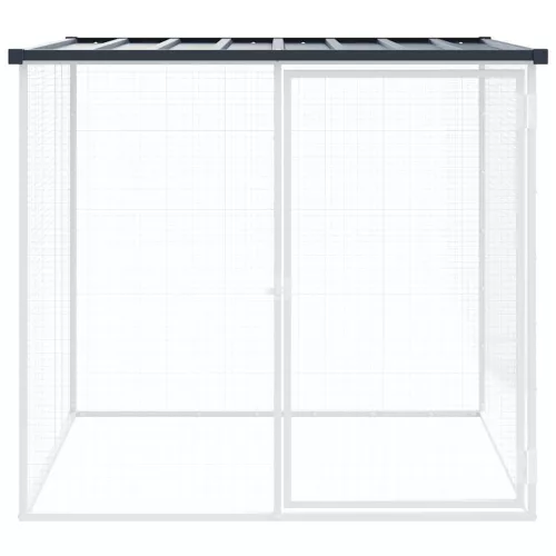  antracitszürke horganyzott acél tyúkketrec tetővel 103x98x90 cm