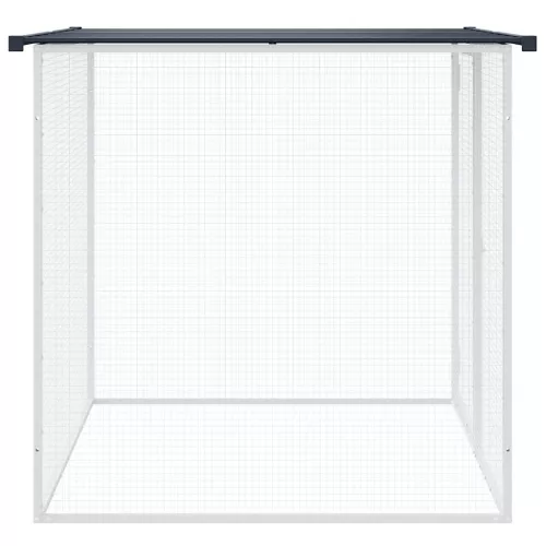  antracitszürke horganyzott acél tyúkketrec tetővel 103x98x90 cm