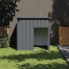  antracit horganyzott acél kutyakennel tetővel 110x103x109 cm