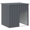  antracit horganyzott acél kutyakennel tetővel 110x103x109 cm