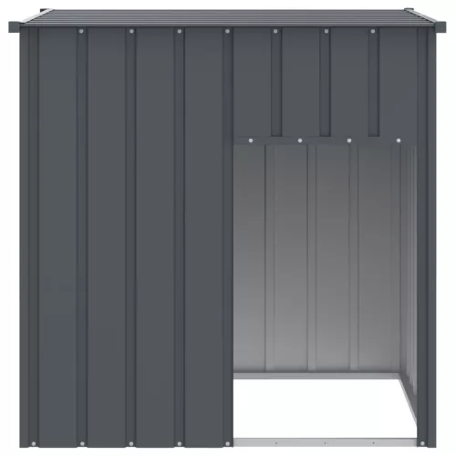  antracit horganyzott acél kutyakennel tetővel 110x103x109 cm