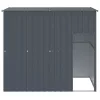  antracit horganyzott acél kutyakennel tetővel 214x153x181 cm