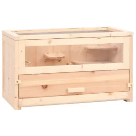  tömör fenyőfa hörcsögketrec 60 x 30 x 35 cm