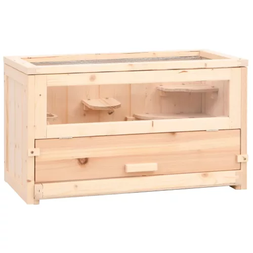  tömör fenyőfa hörcsögketrec 60 x 30 x 35 cm