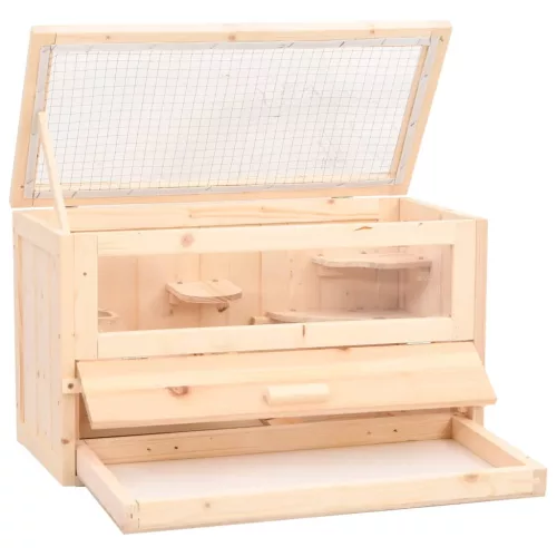  tömör fenyőfa hörcsögketrec 60 x 30 x 35 cm