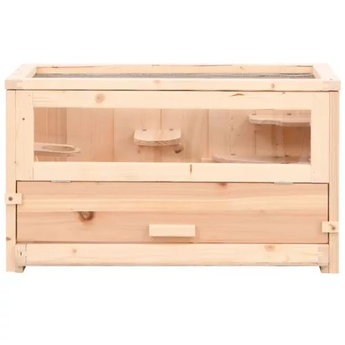  tömör fenyőfa hörcsögketrec 60 x 30 x 35 cm