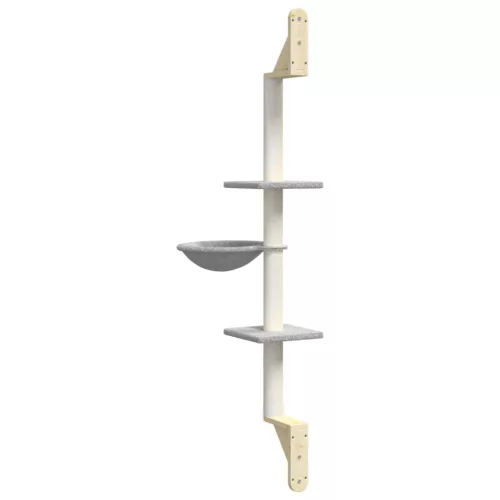  világosszürke falra szerelhető kaparófa 142,5 cm