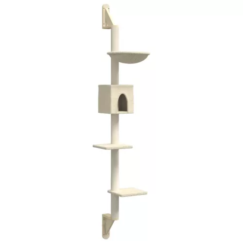 krémszínű falra szerelhető kaparófa 187 cm