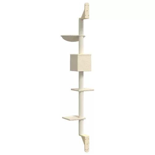  krémszínű falra szerelhető kaparófa 187 cm