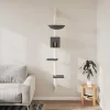  sötétszürke falra szerelhető kaparófa 187 cm