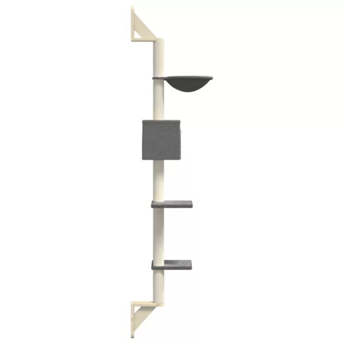  sötétszürke falra szerelhető kaparófa 187 cm