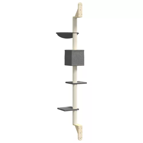  sötétszürke falra szerelhető kaparófa 187 cm
