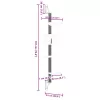  sötétszürke falra szerelhető kaparófa 187 cm