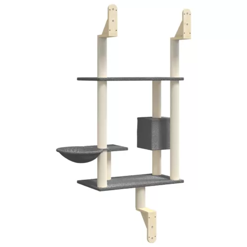  sötétszürke falra szerelhető kaparófa 153 cm