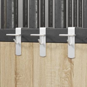  3 db hordozható ezüst acél vödörkampó