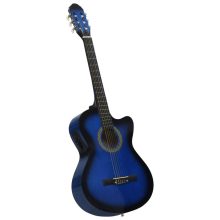  VID kék 6 húros klasszikus western cutaway gitár ekvalizerrel