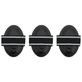  3 db fekete acél curry fésű