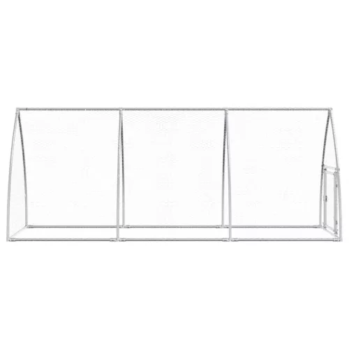  szürke horganyzott acél csirkeketrec 300x105x120 cm