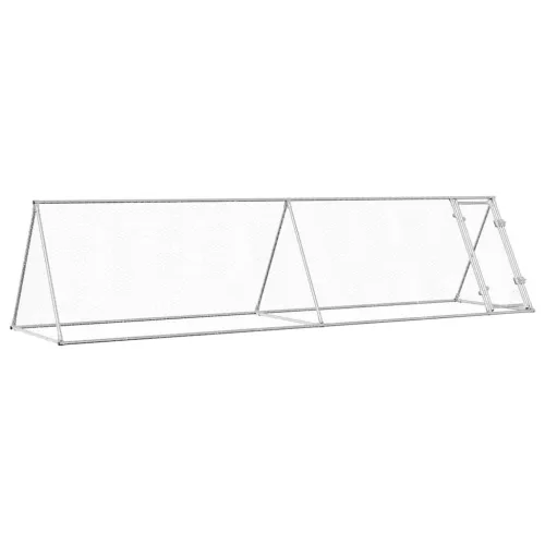  szürke horganyzott acél csirkeketrec 400x105x91 cm