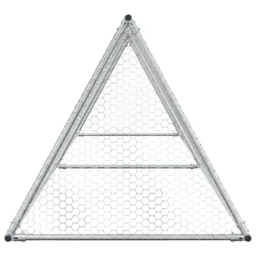  szürke horganyzott acél csirkeketrec 400x105x91 cm