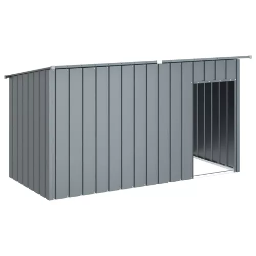  antracitszürke horganyzott acél kutyakennel 196x91x110 cm