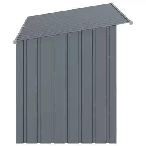  antracitszürke horganyzott acél kutyakennel 196x91x110 cm