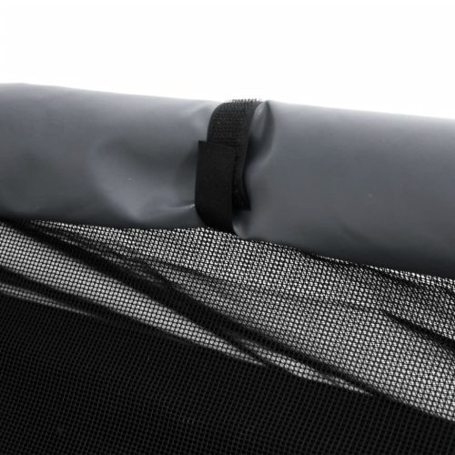  világosszürke oxford szövet és acél kutyaház