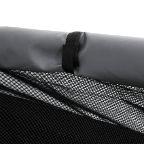  világosszürke oxford szövet és acél kutyaház