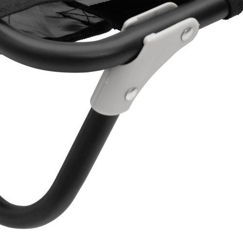  antracitszürke oxford szövet és acél összecsukható kutyaágy