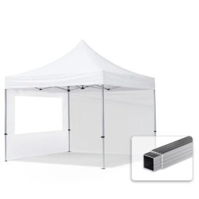   TP 3x3m összecsukható alumínium pavilon, 2 db oldalfallal - fehér