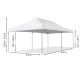Professional összecsukható sátrak PROFESSIONAL 400g/m2 ponyvával, alumínium szerkezettel, 4 oldalfallal, ablak nélkül - 4x8m fekete
