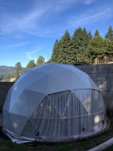   Profi szigetelt glamping sátor / dome / geodéziai sátor 6m átmérővel