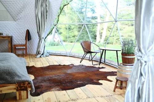 Profi szigetelt glamping sátor / dome / geodéziai sátor 6m átmérővel