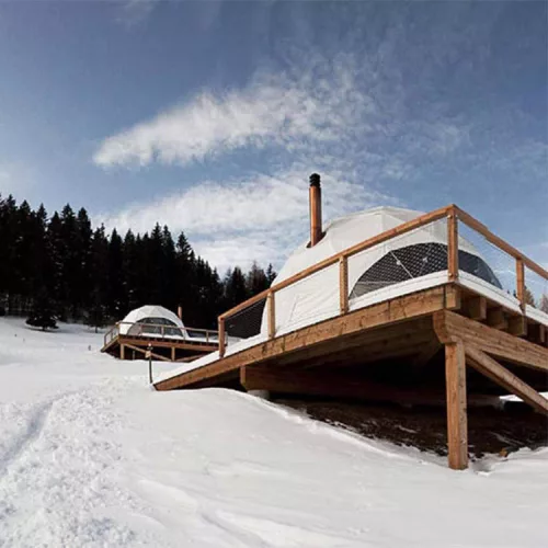 Profi szigetelt glamping sátor / dome / geodéziai sátor 6m átmérővel