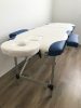 WHITE / BLUE 3 ZONE ALUMINUM MASSAGE BED WITH CARRYING BAG