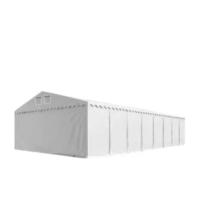   TP Professional 6x16m 2,6m oldalmagas raktársátor PVC 800 ponyvával, fehér