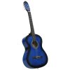 VID 12 darabos kék klasszikus gitár kezdőkészlet 4/4 39"